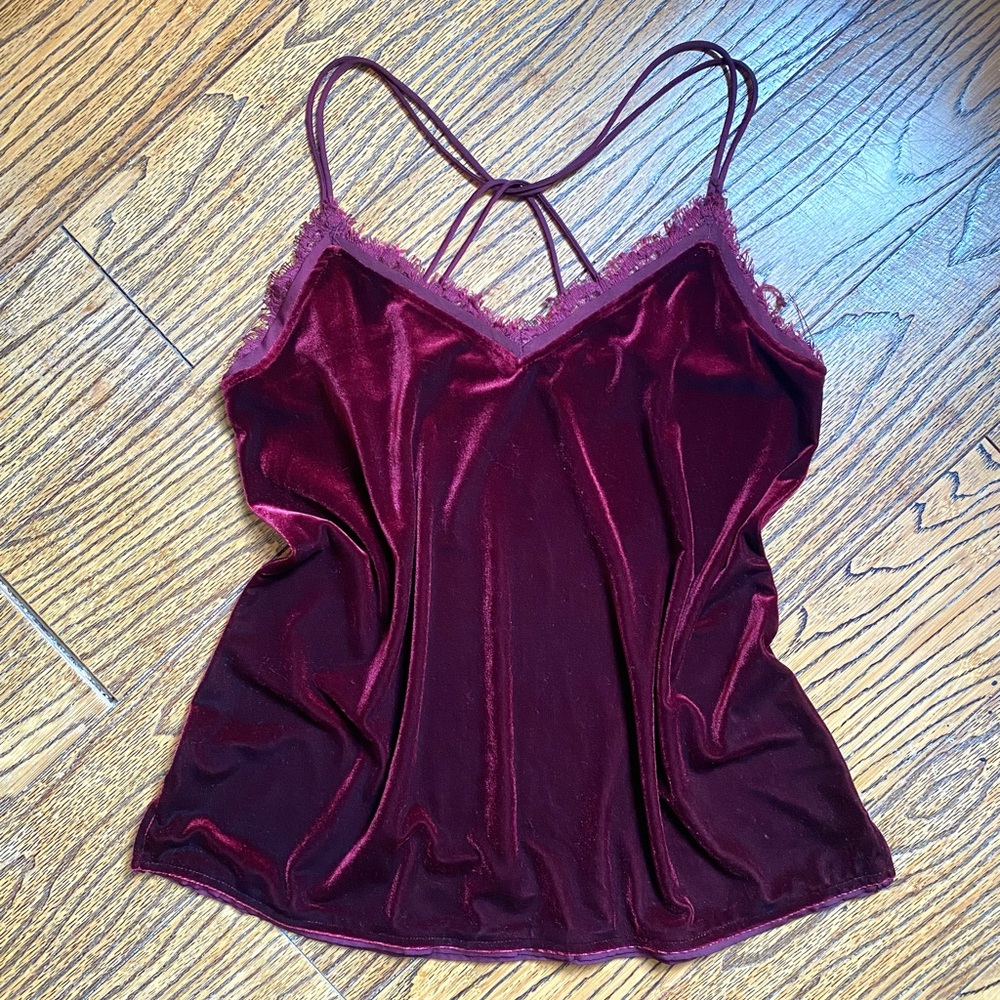 Abercrombie & Fitch Deep Red Velvet Tank Top
